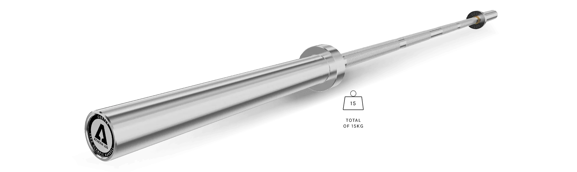 15kg Olympic Barbell ATHENA100 200cm   Spring Collars