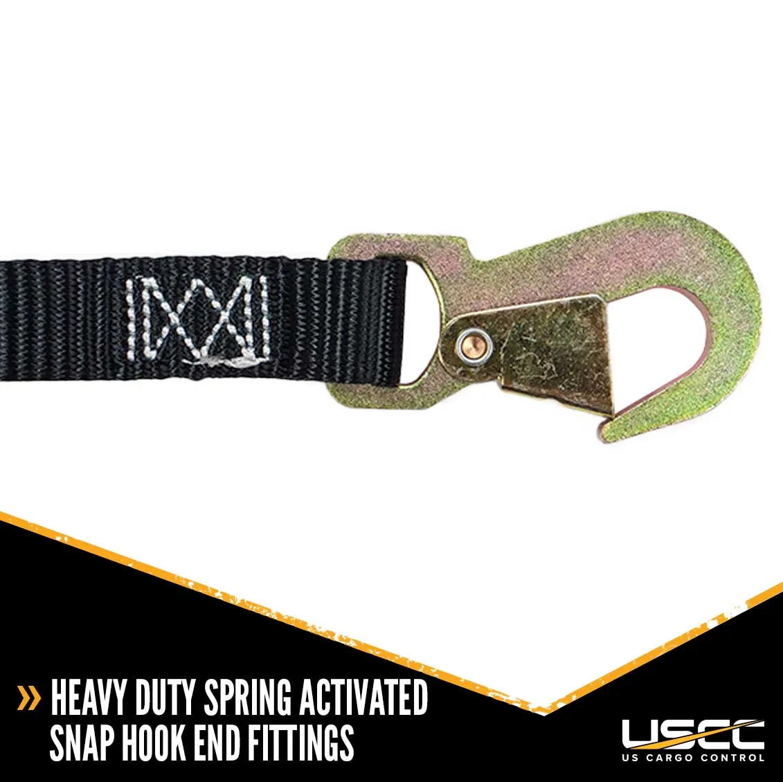 1" x 15' Ratchet Strap w/ Flat Snap Hooks