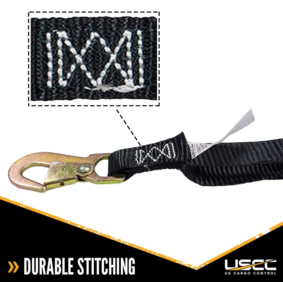 1" x 15' Ratchet Strap w/ Flat Snap Hooks