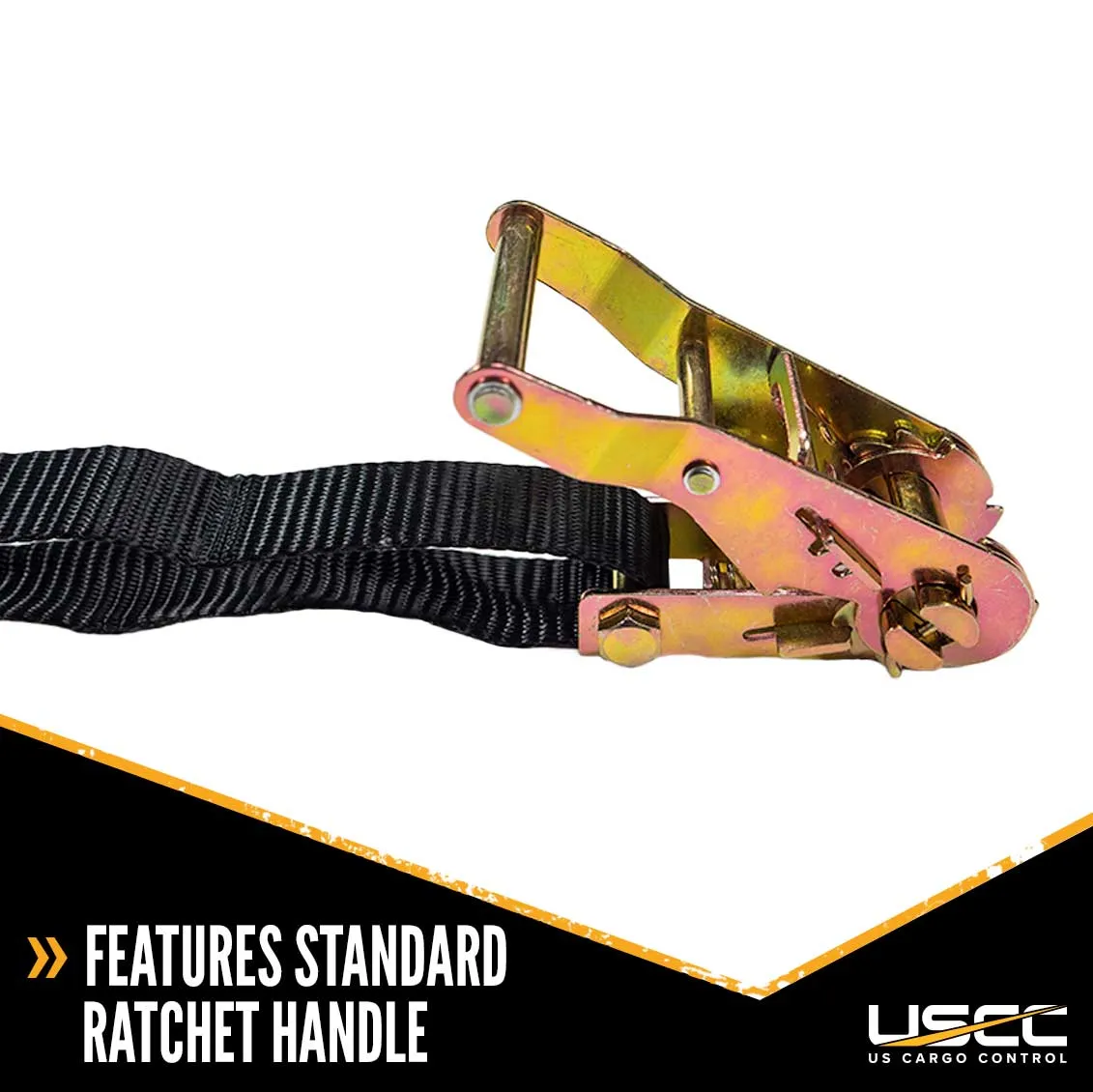 1" x 15' Ratchet Strap w/ Flat Snap Hooks