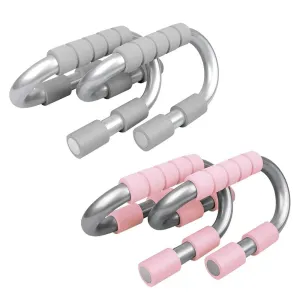 2 Pack Push Up Bars | S-Shaped Soft Grip Foam Non Slip Press Up Stands | Grey or Pink