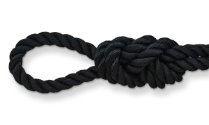 3-Strand Black Polyester Rope