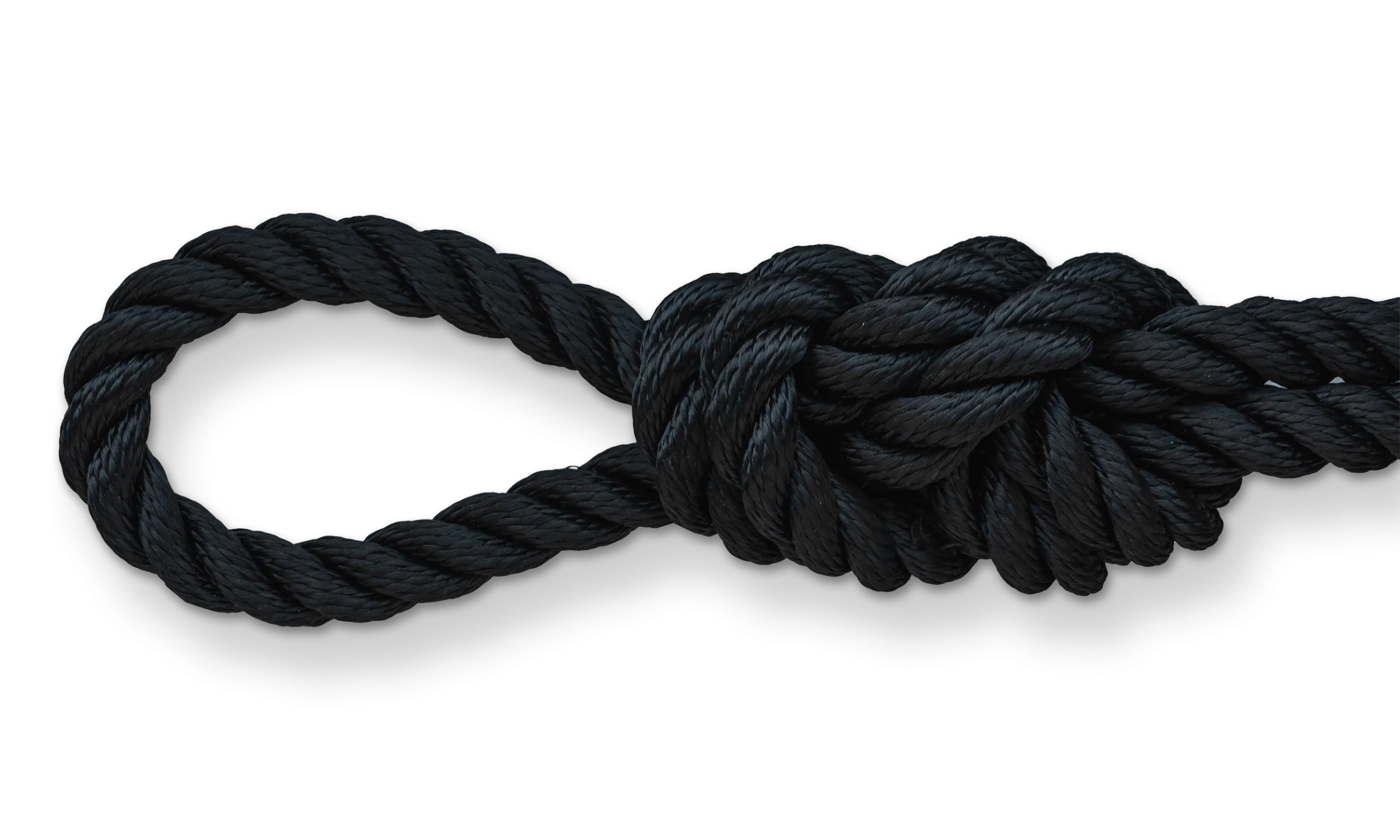 3-Strand Black Polyester Rope
