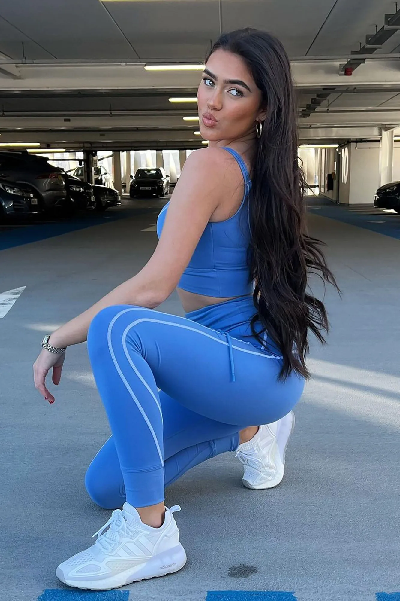 All You Got Active Contrast Stitch Super Soft Jogger Legging - Blue