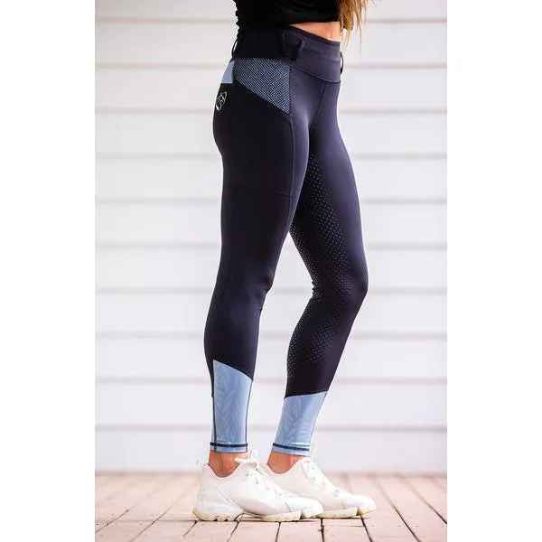 BARE Equestrian Performance Riding Tights - Ice Blue