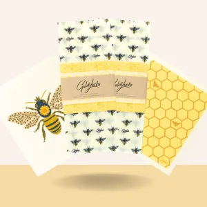 Bee Hive Bundle: Beeswax Food Wraps   Swedish Dishcloths