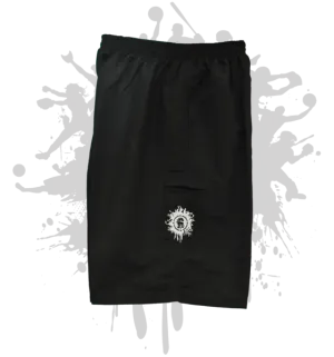 Black Microfiber Stretch Shorts