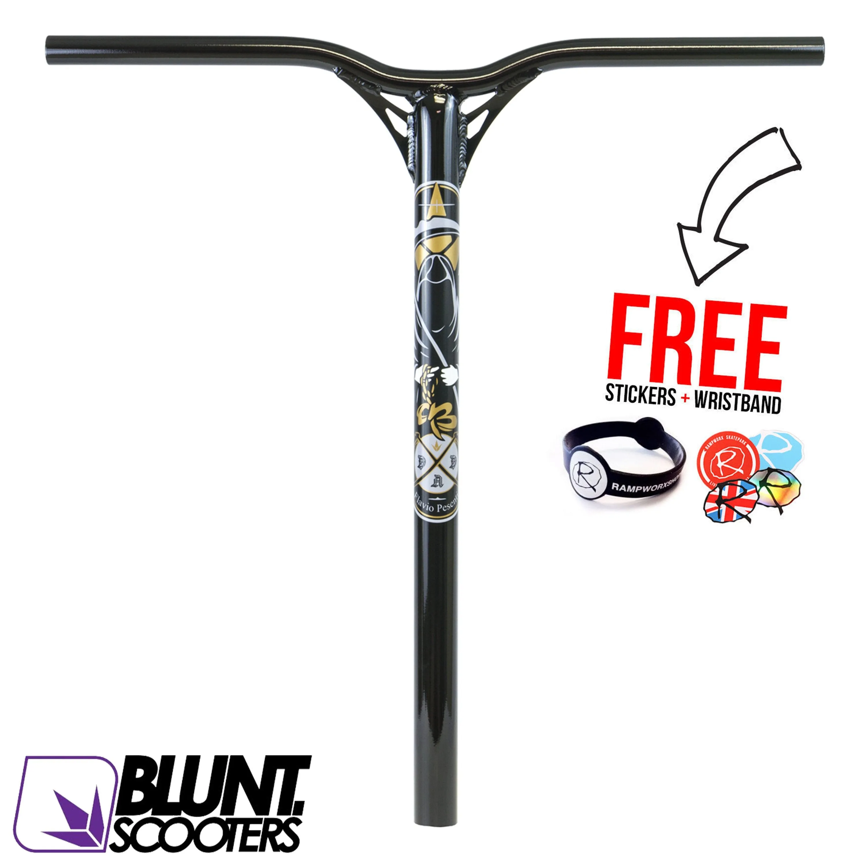 Blunt Scooters Flavio Pesenti V2 Reaper Bars 600mm, Black