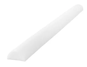 CanDo Foam Roller - Slim - White PE foam - 3" x 36" - Half-Round