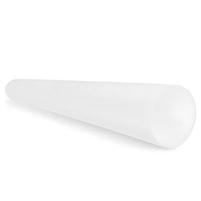 CanDo Foam Roller - White PE foam - 6" x 30" - Half-Round