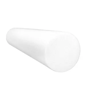 CanDo Foam Roller - White PE foam - 6" x 30" - Round