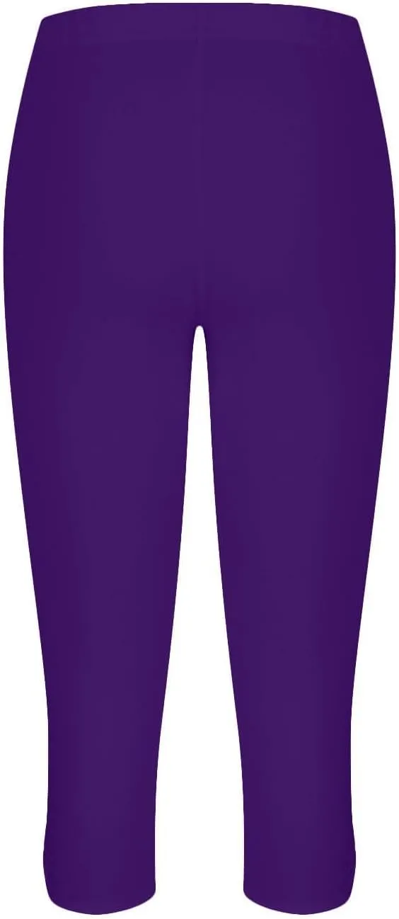 Capri Leggings for Women Casual Yoga Pants High Waisted Cropped Comfy Stretchy Workout Pants