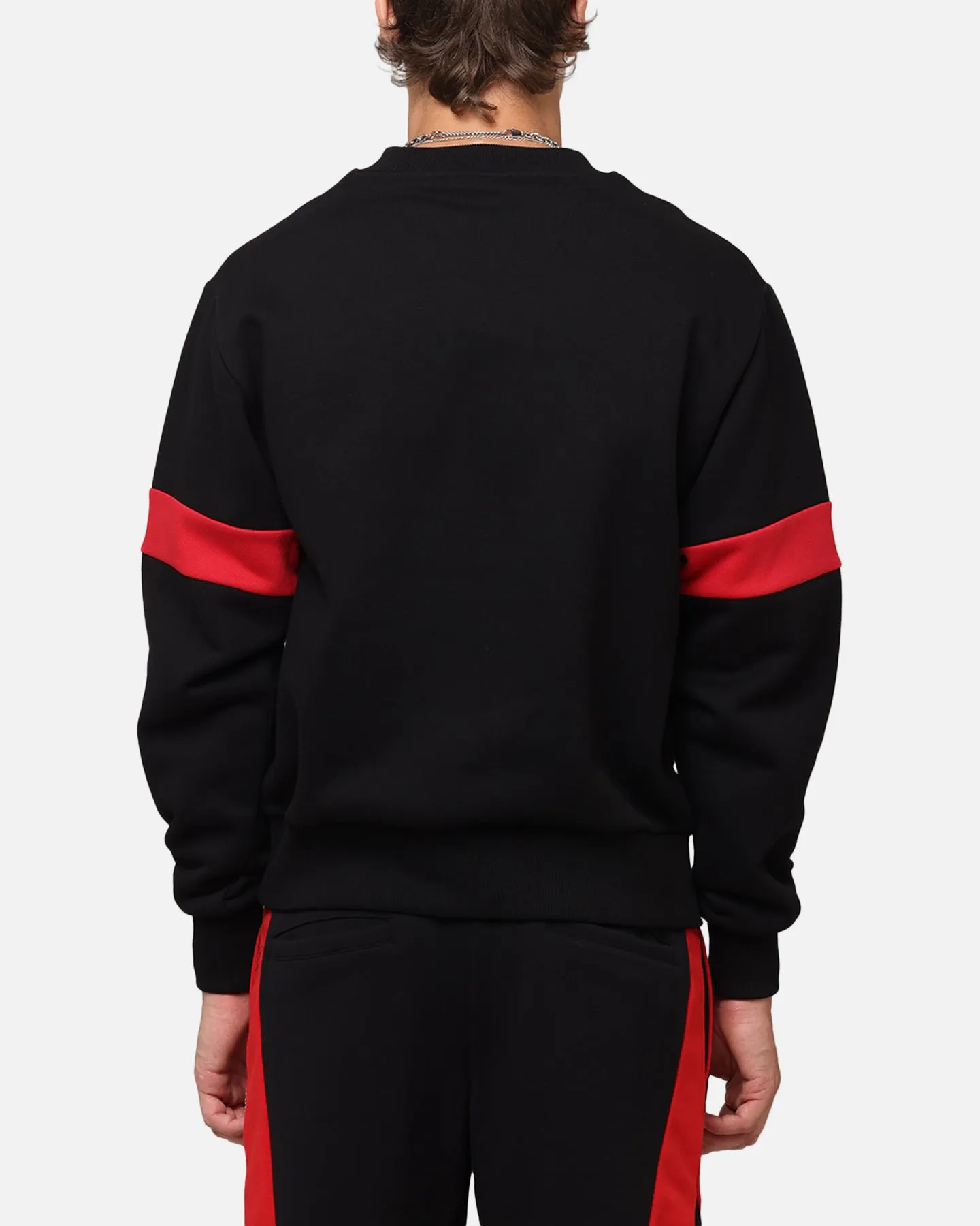 Carre Bars Crewneck Black/Red