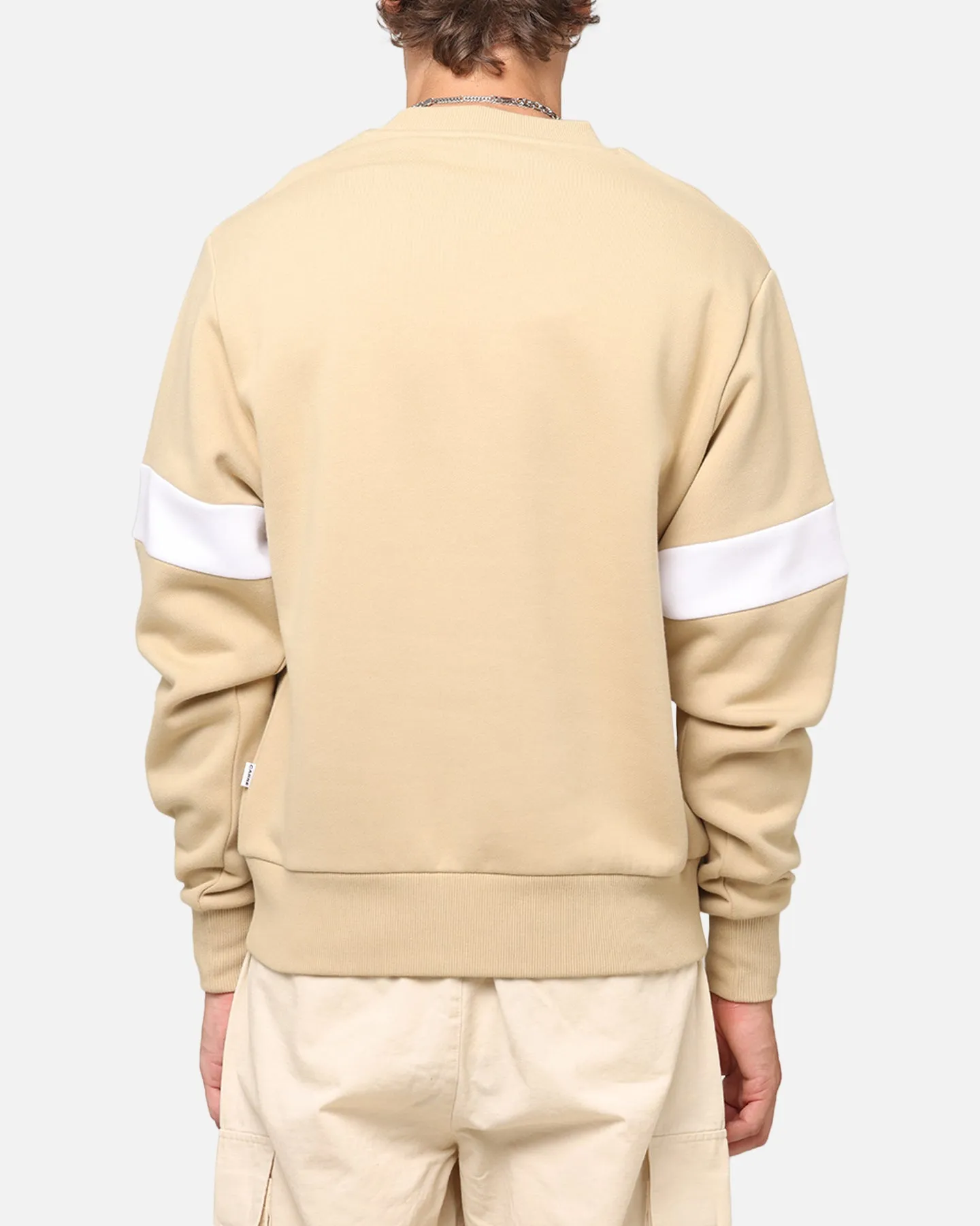 Carre Bars Crewneck Stone/White