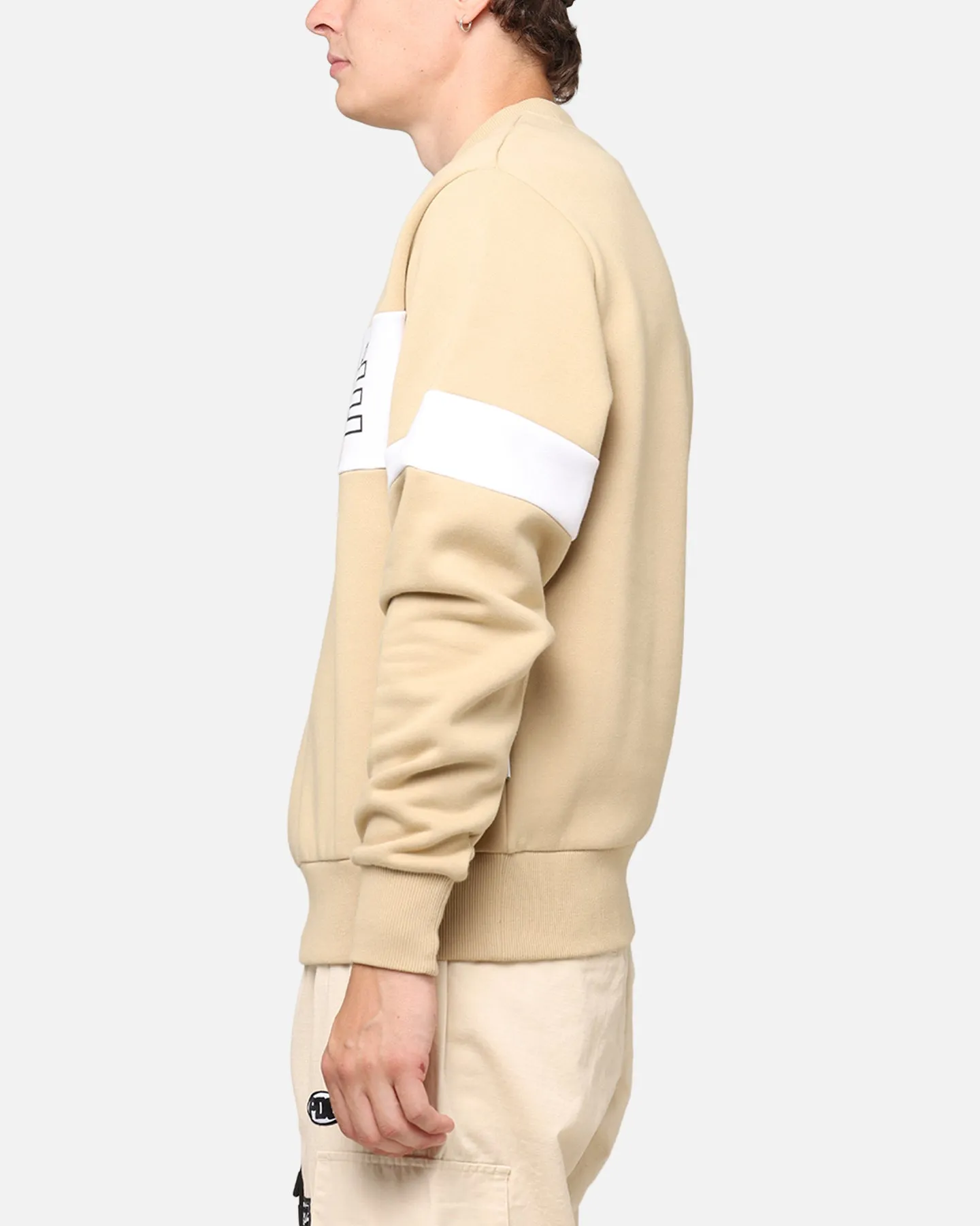 Carre Bars Crewneck Stone/White