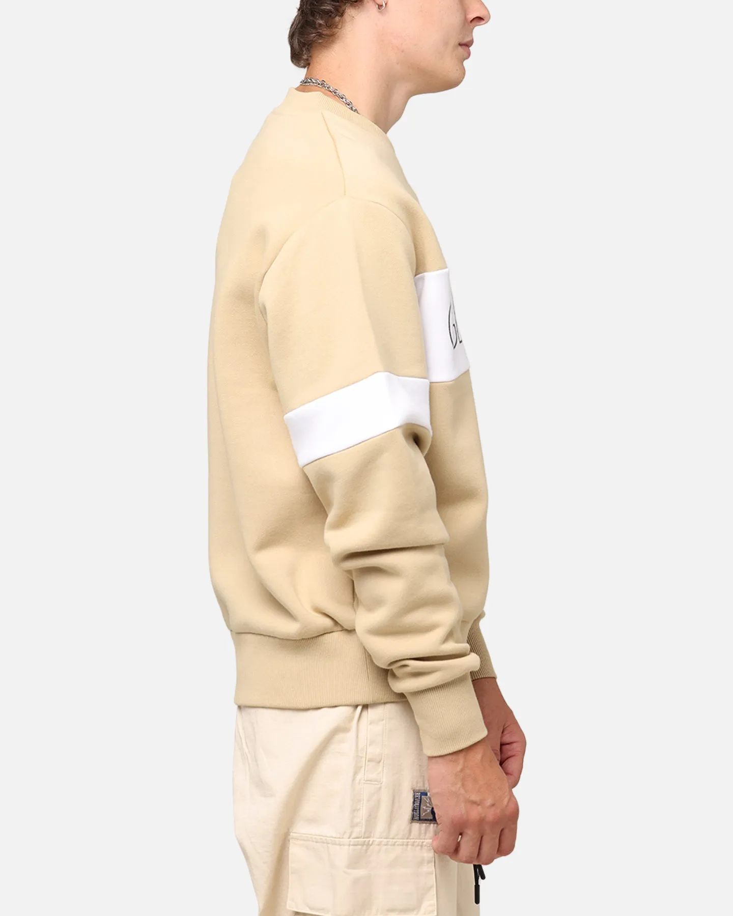 Carre Bars Crewneck Stone/White