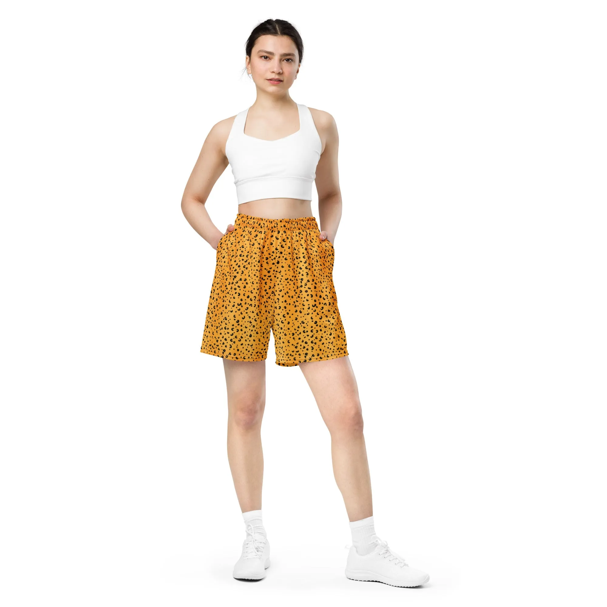 Cheetah Print Unisex mesh shorts