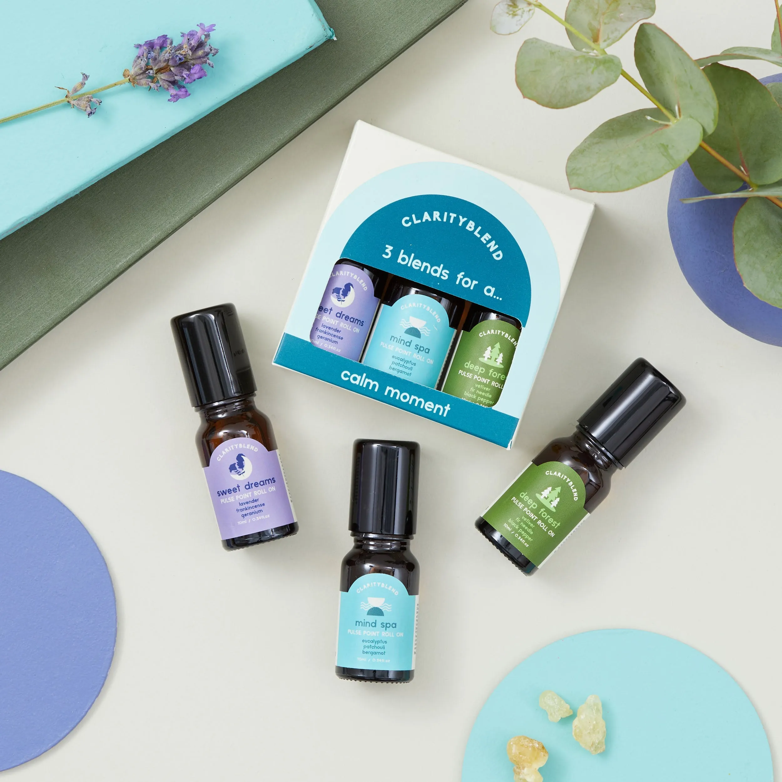 Clarity Blend Aromatherapy Calm Moment Pulse Point Roller Collection 30ml