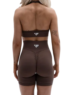 CORE SCRUNCH BIKE SHORTS - ESPRESSO