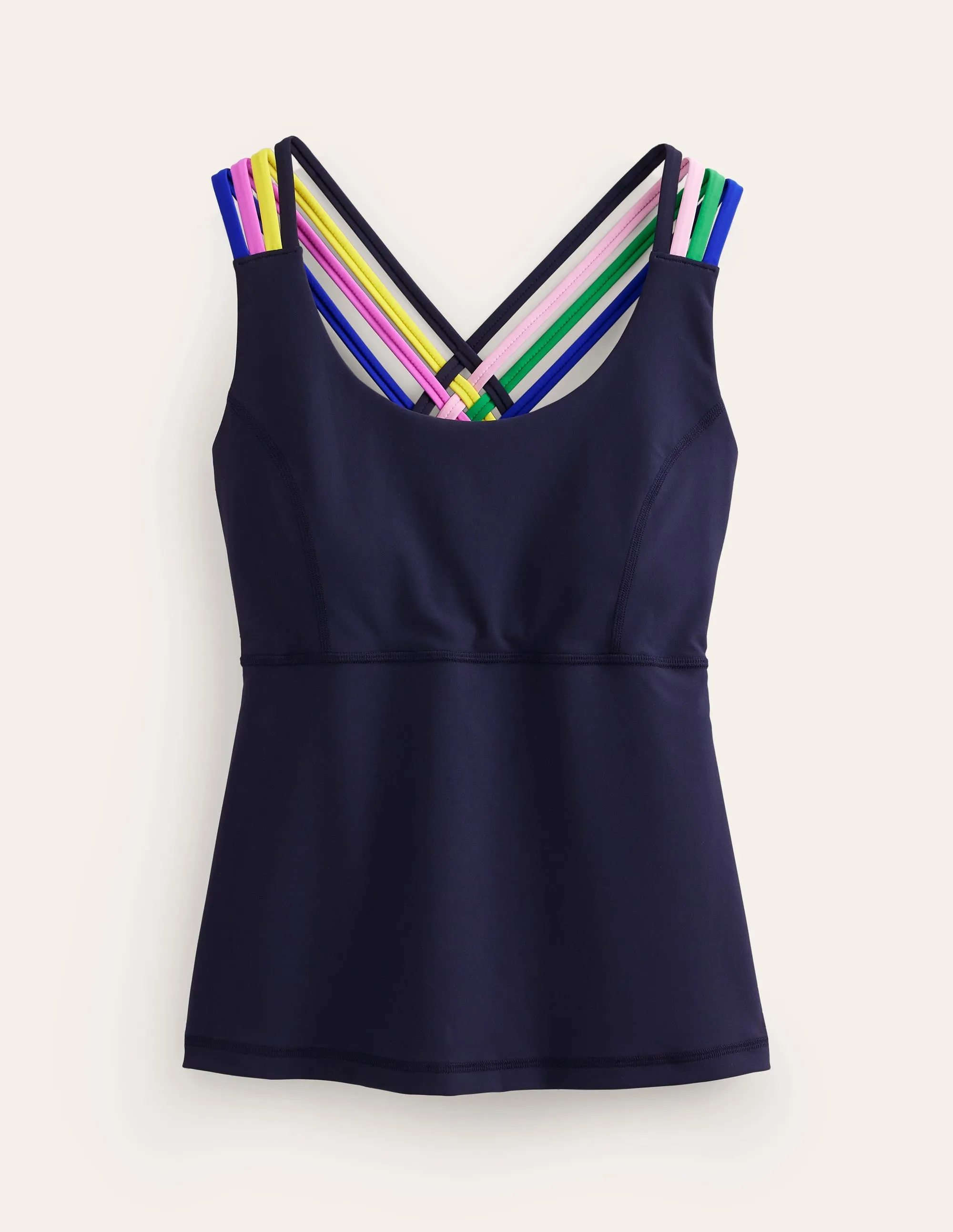 Cross Back Active Vest-Navy, Multi