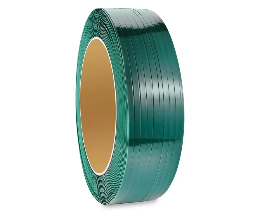 Embossed Polyester Strapping, Green - 3/4"X .040", 3000'