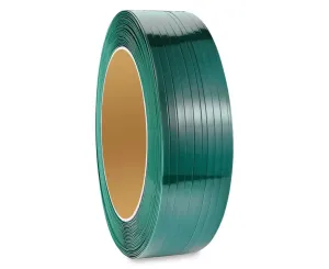 Embossed Polyester Strapping, Green - 3/4"X .040", 3000'