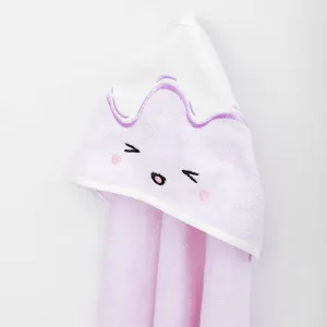 Fancy Fluff Bamboo Cotton  Hooded Towel - Lavender Sundae