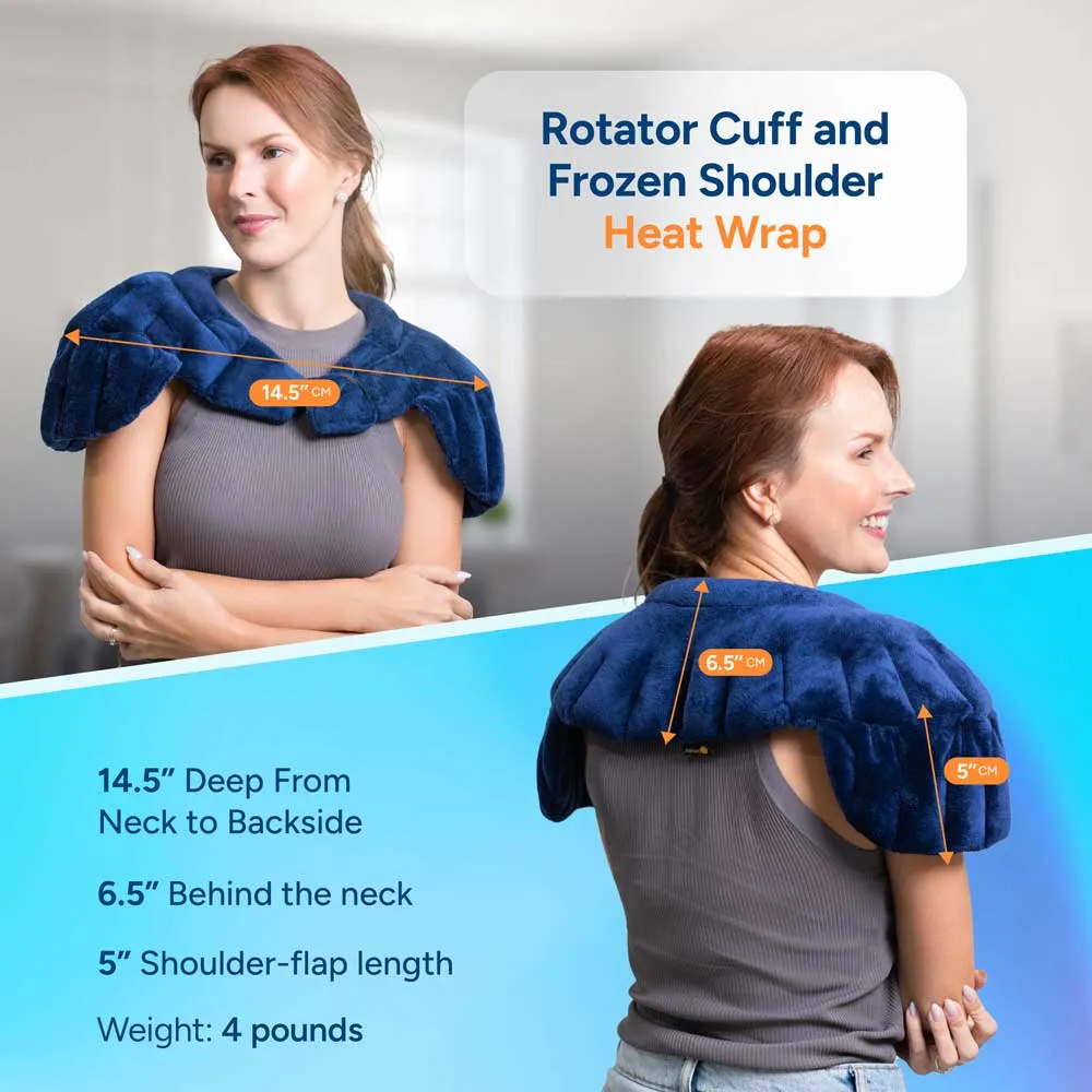 Frozen Shoulder Heat Wrap for Rotator Cuff Injury, Navy Blue