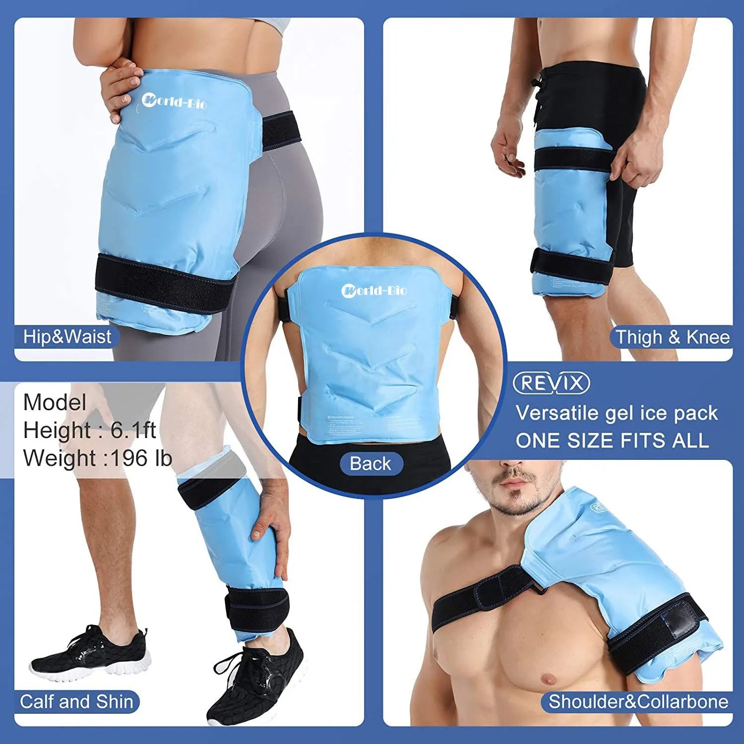 Ice Pack for Hip Replacement, Ice Wraps Flexible Gel Cold Pack for Bursitis Hip Pain Relief, Cold Compress Therapy for Sciatica, Inflammation and Swelling