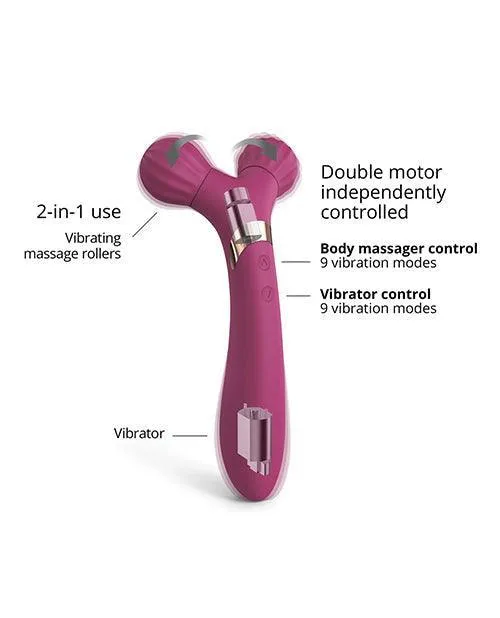 Love To Love Fireball Forked Vibrator - Plum Star