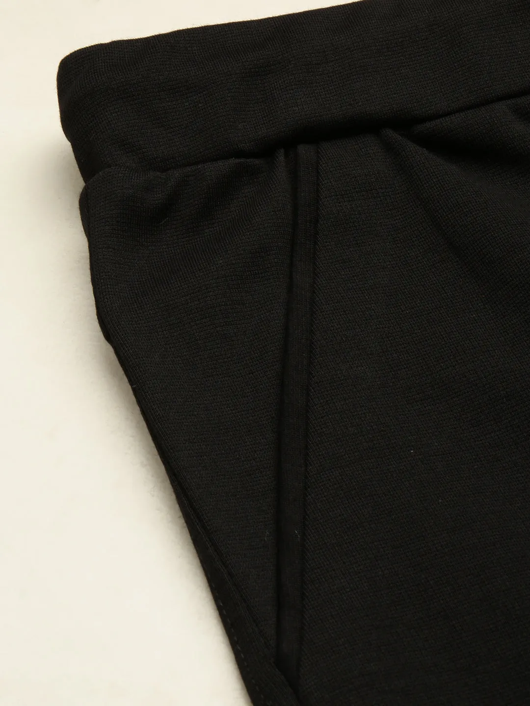 Men Black Mid Rise Sports Shorts