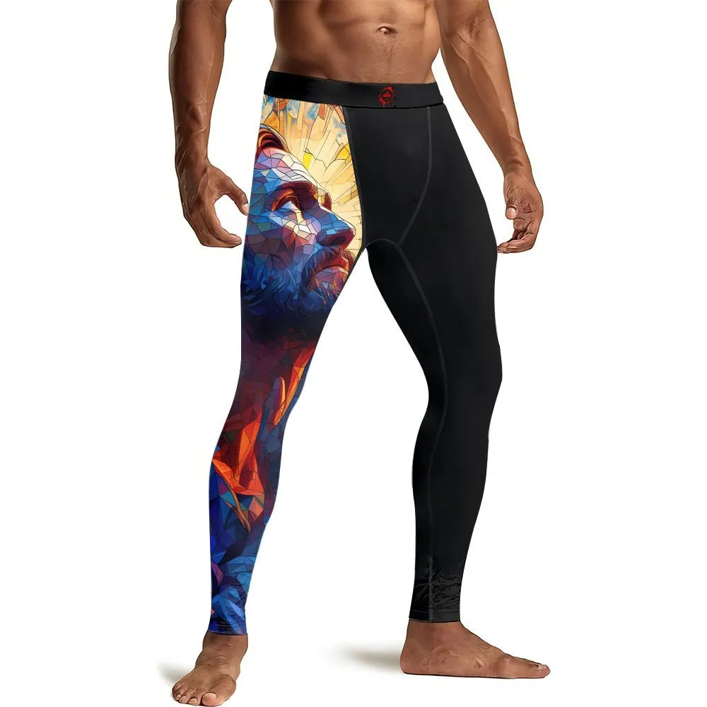 Merciful Jesus Men's Compression Leggings