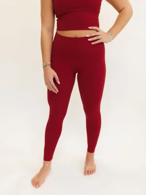 Merlot "Mia" Luxe and Lift High Rise Leggings