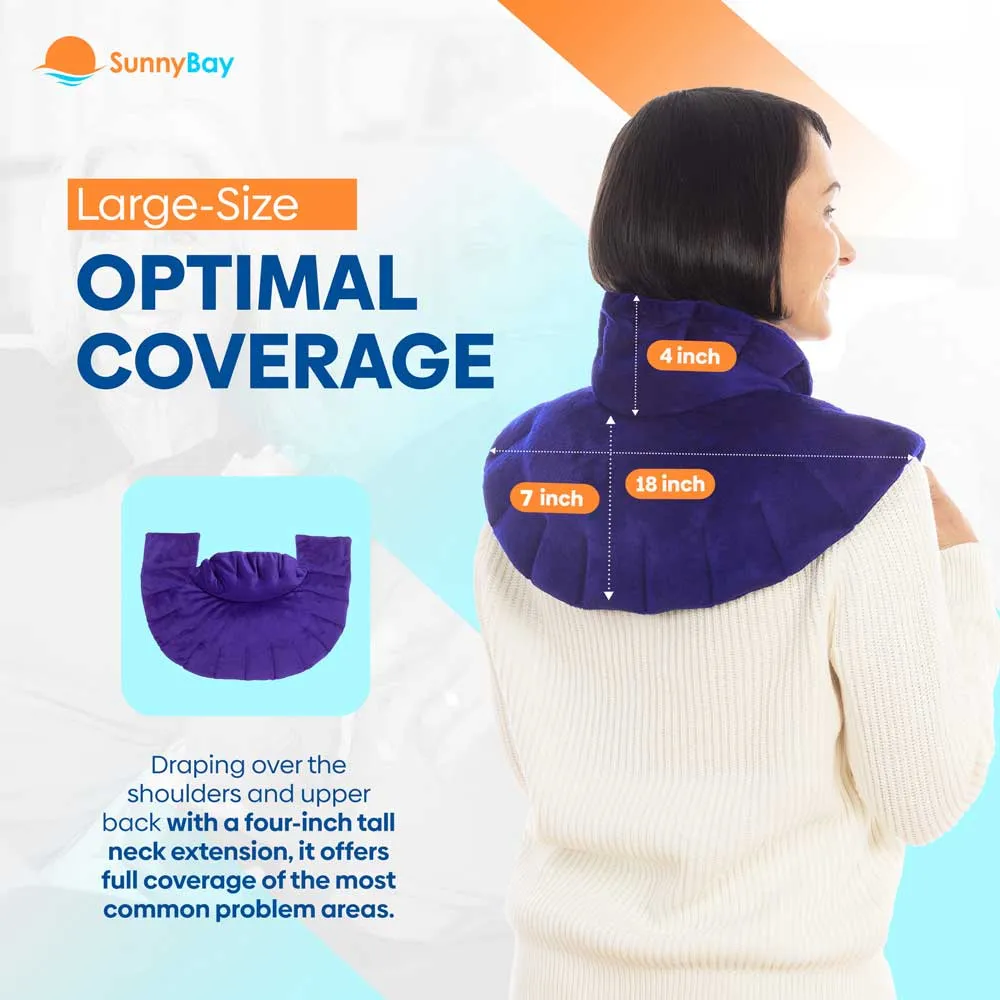 Microwavable Neck and Shoulder Heating Wrap, Odorless, Purple