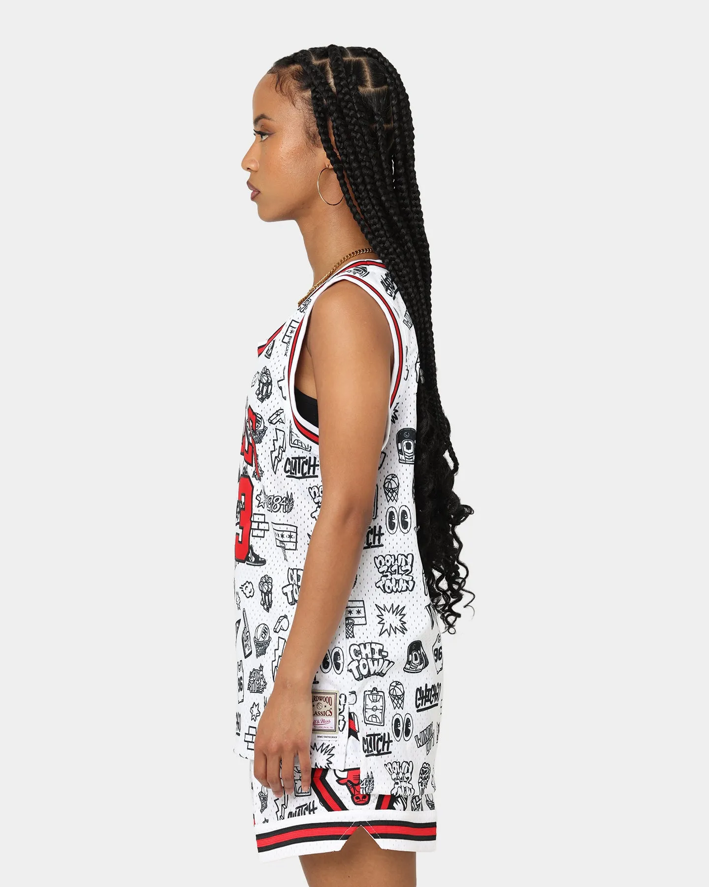 Mitchell & Ness Women's Chicago Bulls Scottie Pippen #33 Doodle Swingman Jersey White