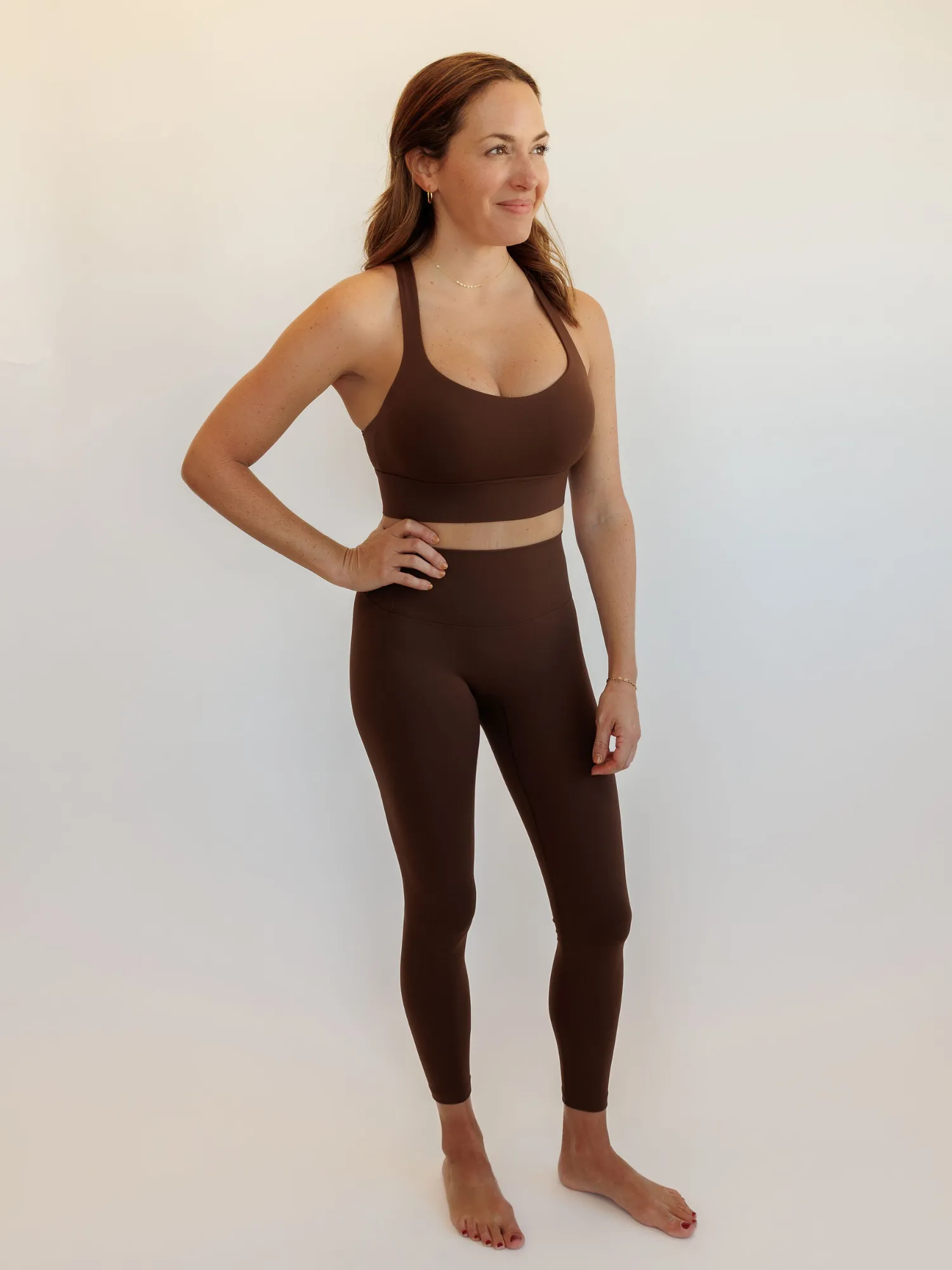 Mocha Brown "Mia" Luxe and Lift High Rise Leggings