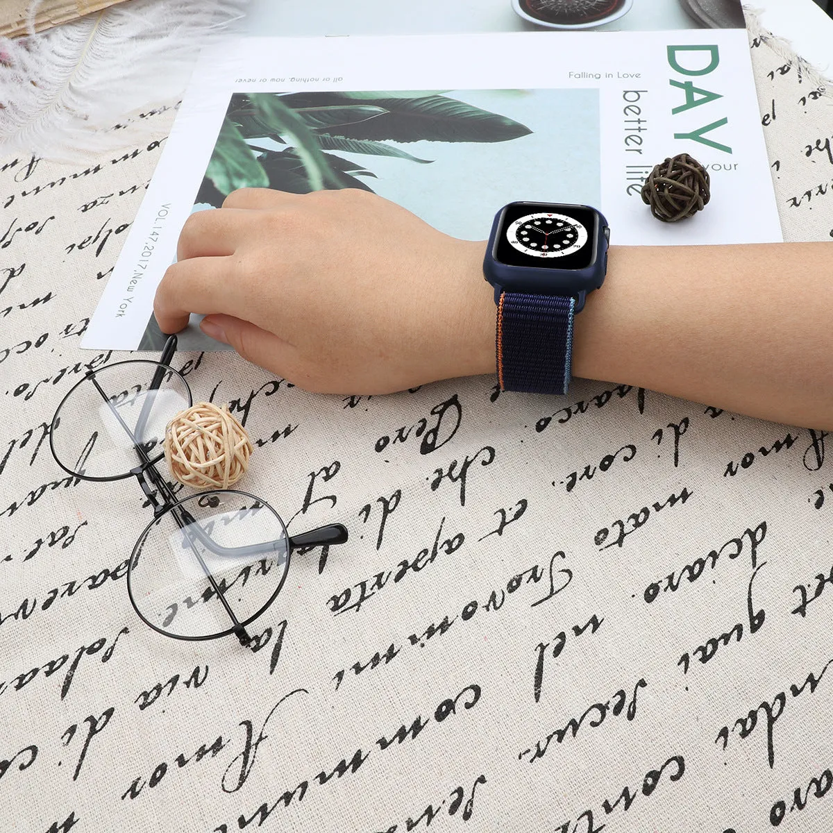 Nylon All-in-one protective case strap for iwatch W24GAWS8704