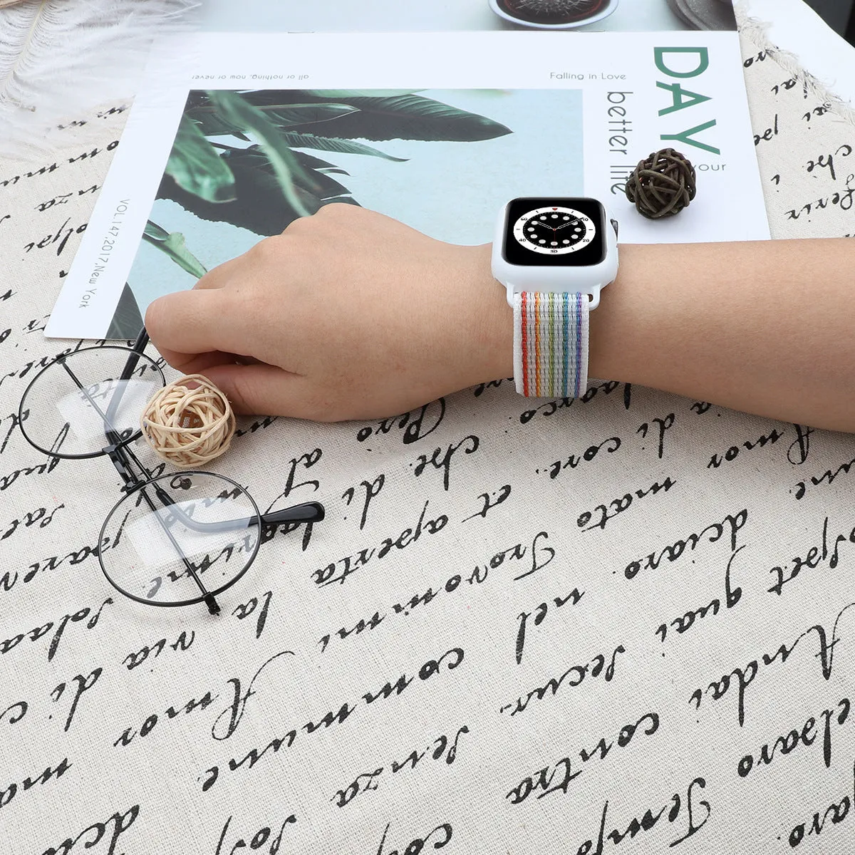 Nylon All-in-one protective case strap for iwatch W24GAWS8704