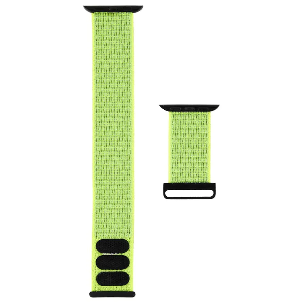 [OPEN BOX] CASE-MATE 42-44mm Apple Watch Nylon Band for Series 1-8 & SE - Reflective Neon Green  (Apple Watch sold separately)
