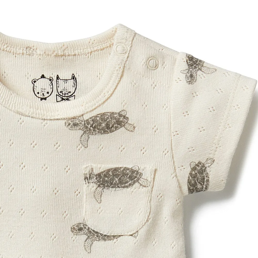 Organic Pointelle Pocket Tee