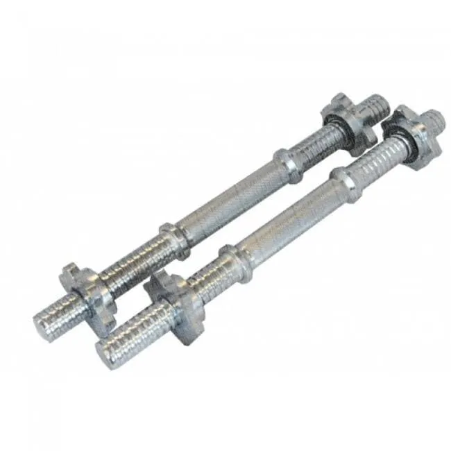 SALE: Solid Chromed 16″ Spinlock Dumbbell Handles, Pair (28mm diameter)