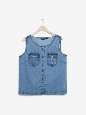 Sassy Soda curves Blue Lee Top