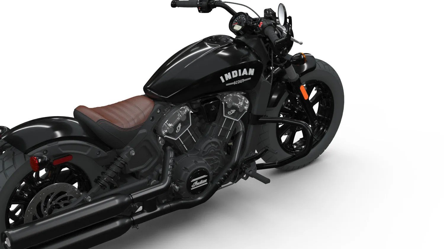 Steel Front Highway Bars, Pair -Black