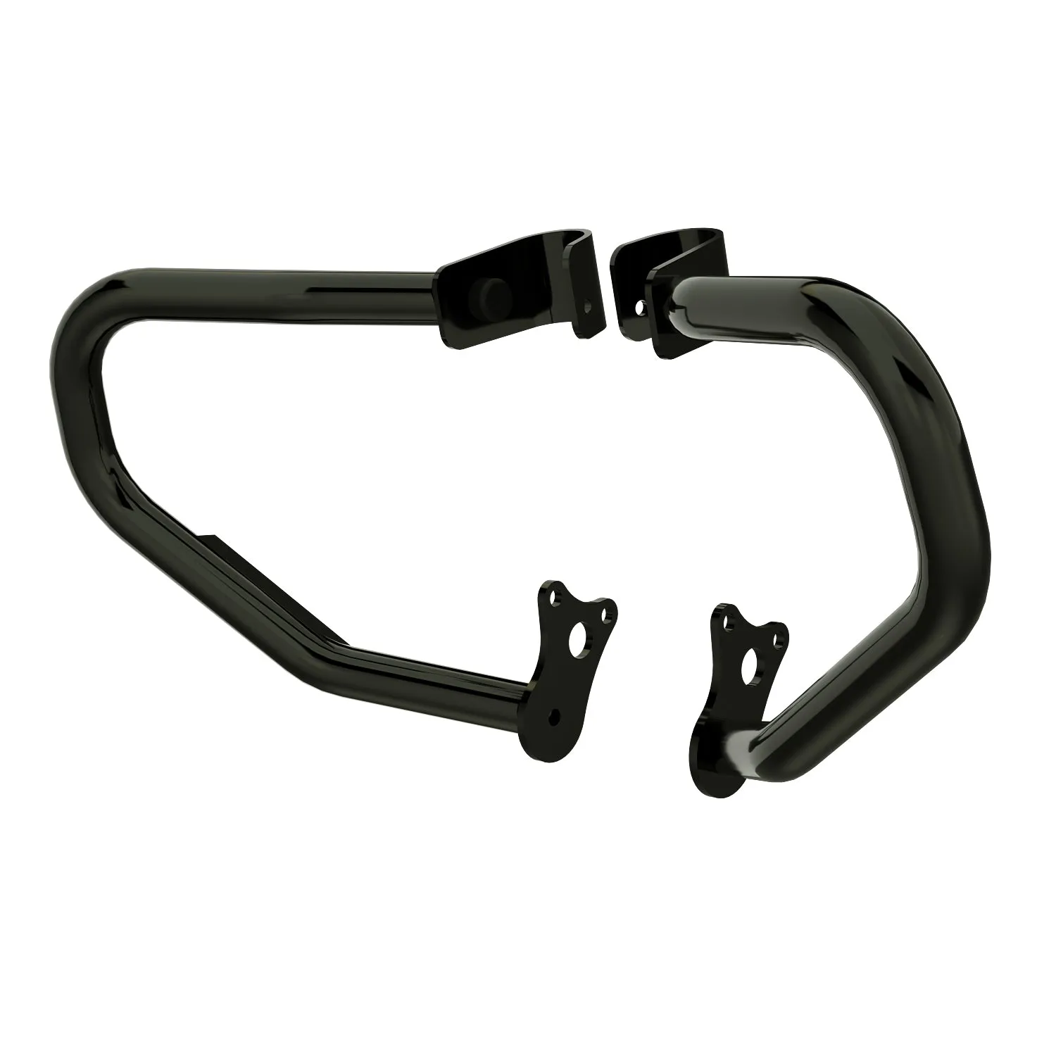 Steel Front Highway Bars, Pair -Black