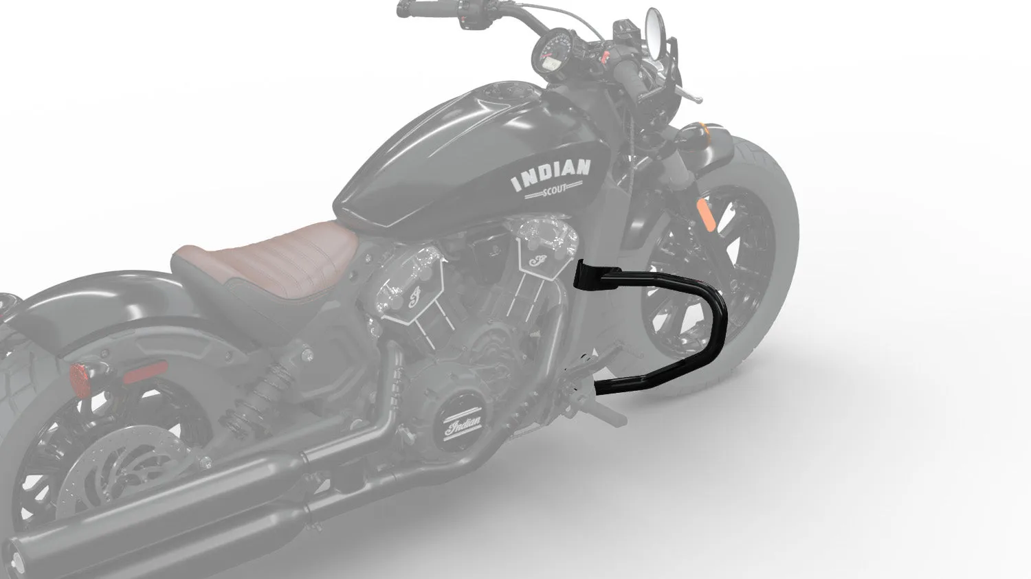 Steel Front Highway Bars, Pair -Black