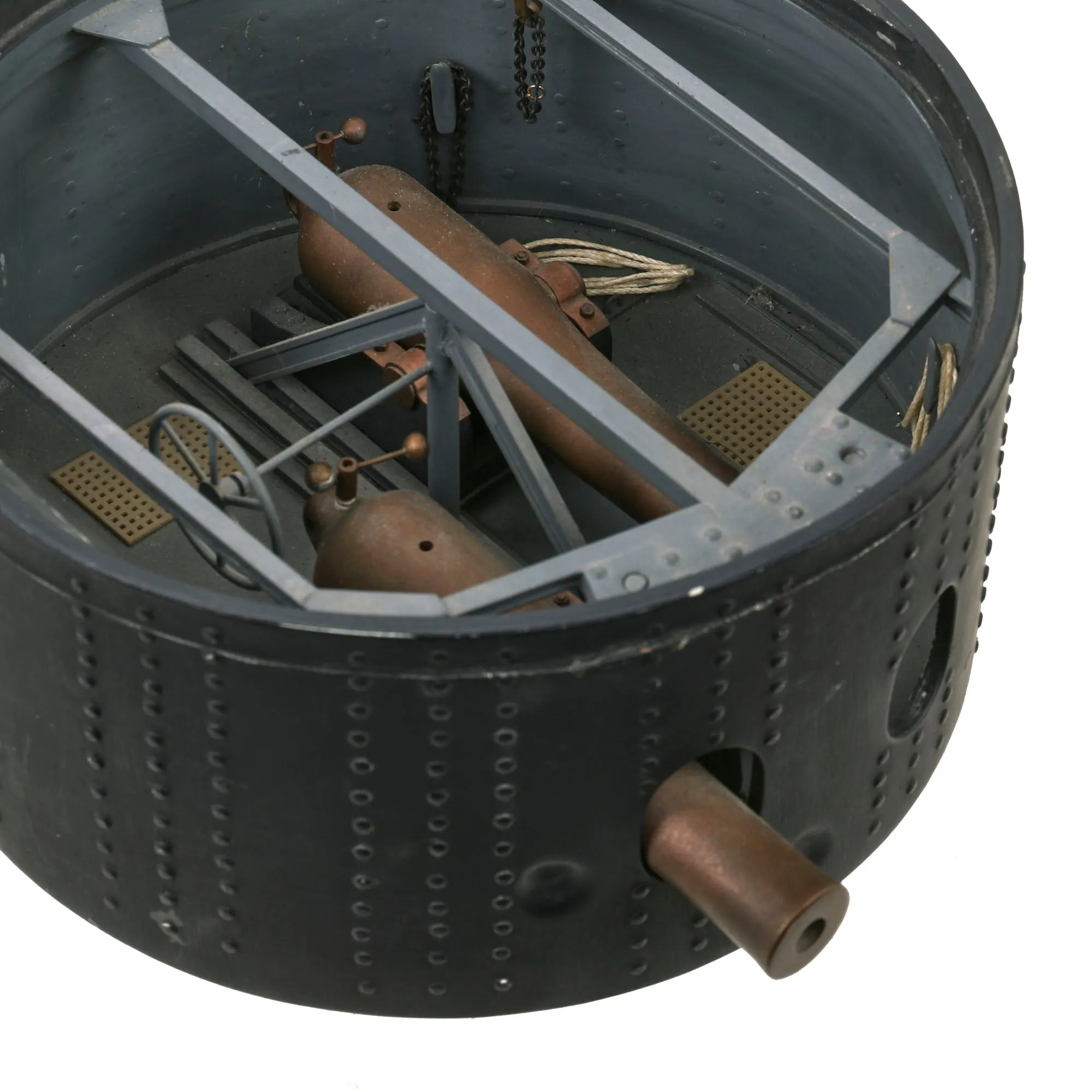 U.S. Contemporary Model of Civil War USS Monitor Ironclad Warship Turret by Navy Veteran and Award Winning Modeler John Ficklen