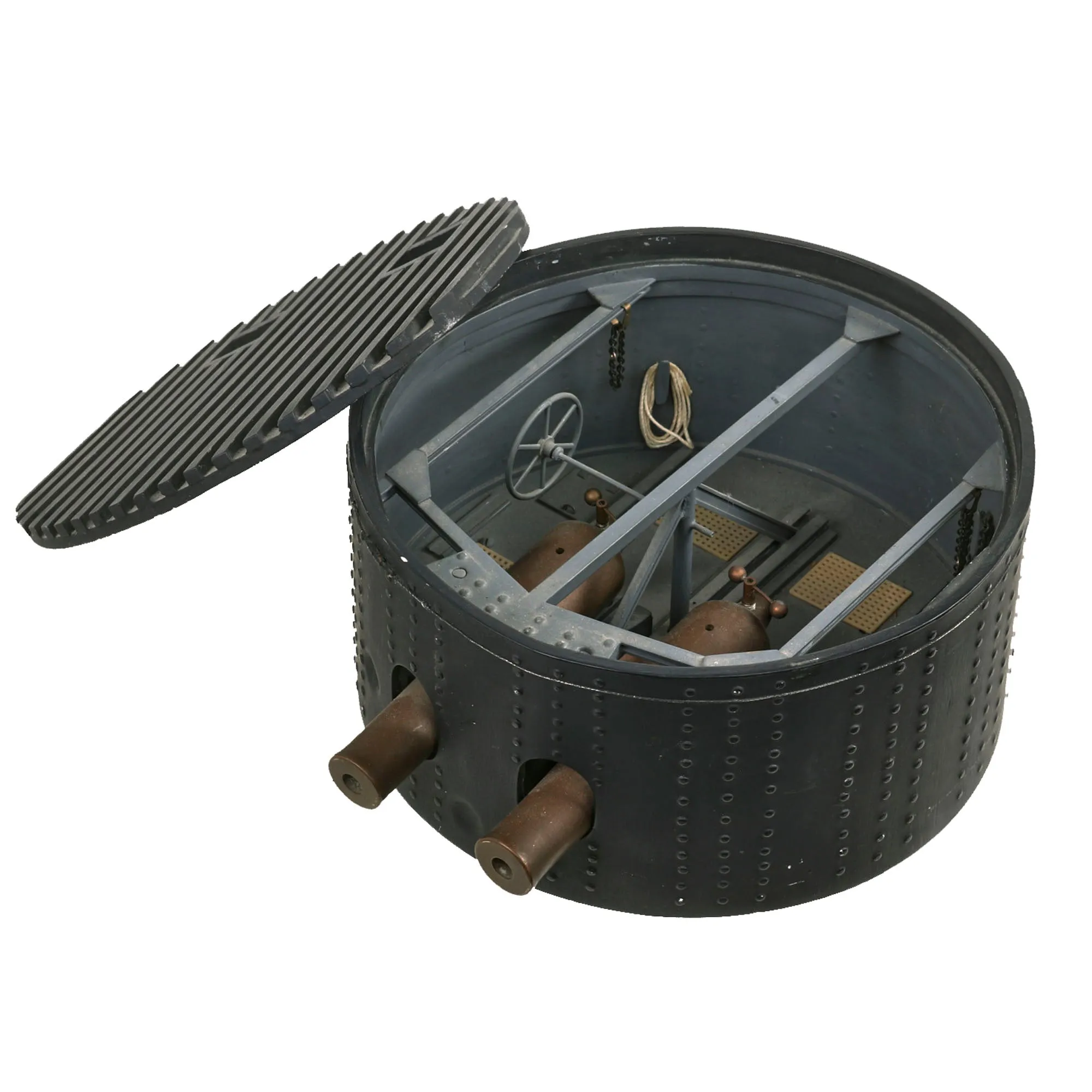 U.S. Contemporary Model of Civil War USS Monitor Ironclad Warship Turret by Navy Veteran and Award Winning Modeler John Ficklen