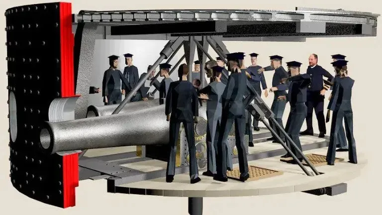 U.S. Contemporary Model of Civil War USS Monitor Ironclad Warship Turret by Navy Veteran and Award Winning Modeler John Ficklen
