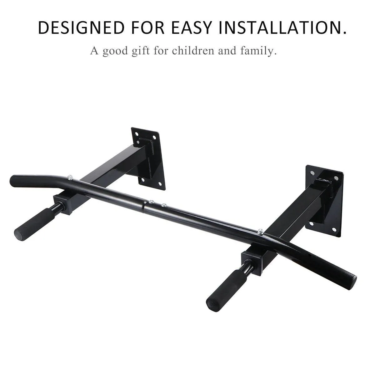 Wall Mounted Chin Up Bar Black