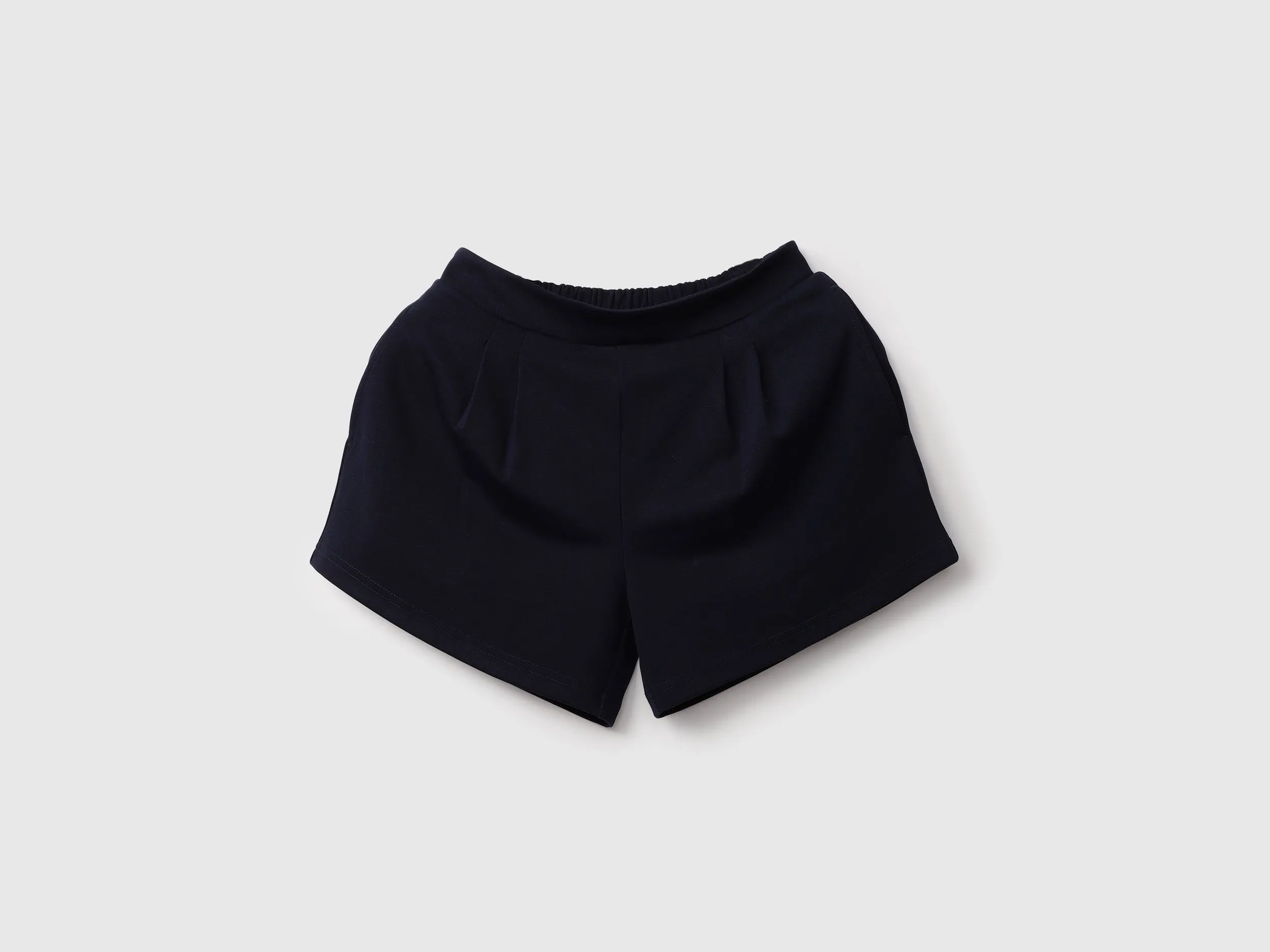 Women Navy Blue Solid Shorts